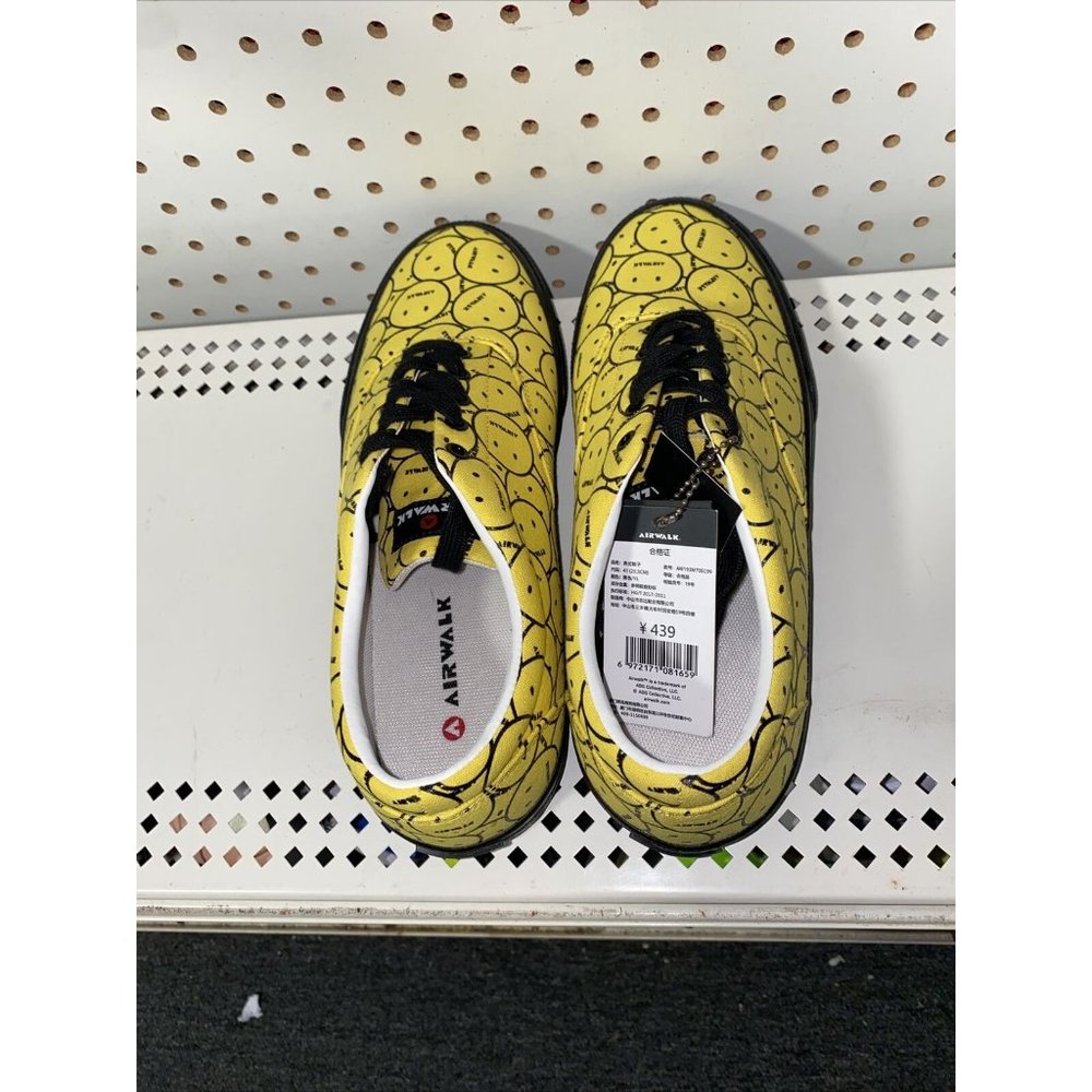 RARE AIRWALK Retro Smiley Face Logo Mens Athletic Lifestyle Skate Shoes Size 8 - Picture 2 of 8